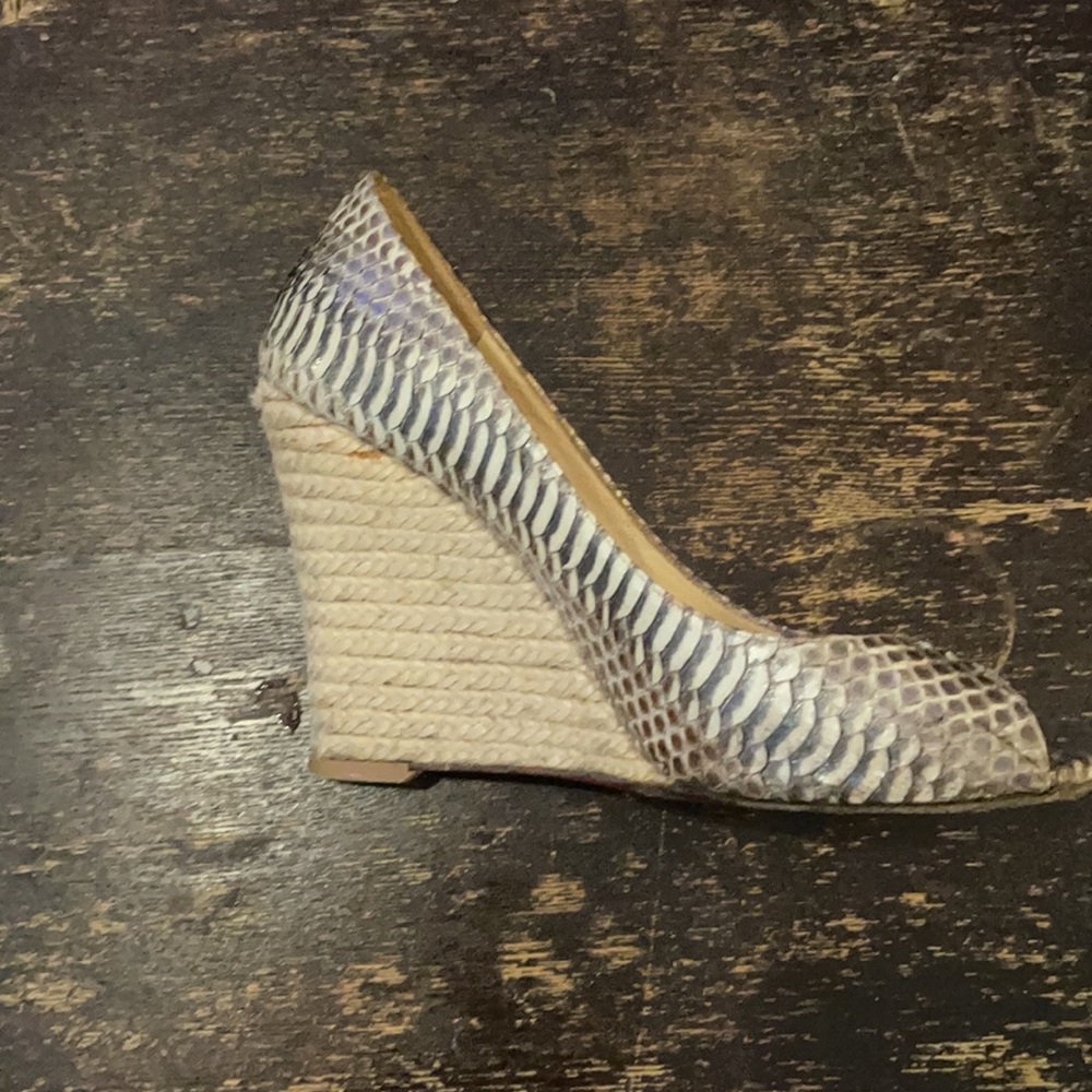Christian Louboutin Puglia Python Espadrilles/Wedg - image 8